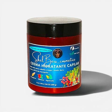 Crema hidratante para cabello rizado y crespo grueso, enredado muy seco con porosidad alta