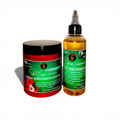 KIT de crema y aceite para cuidar el cabello ondulado, rizado y crespo débil y fino con porosidad baja