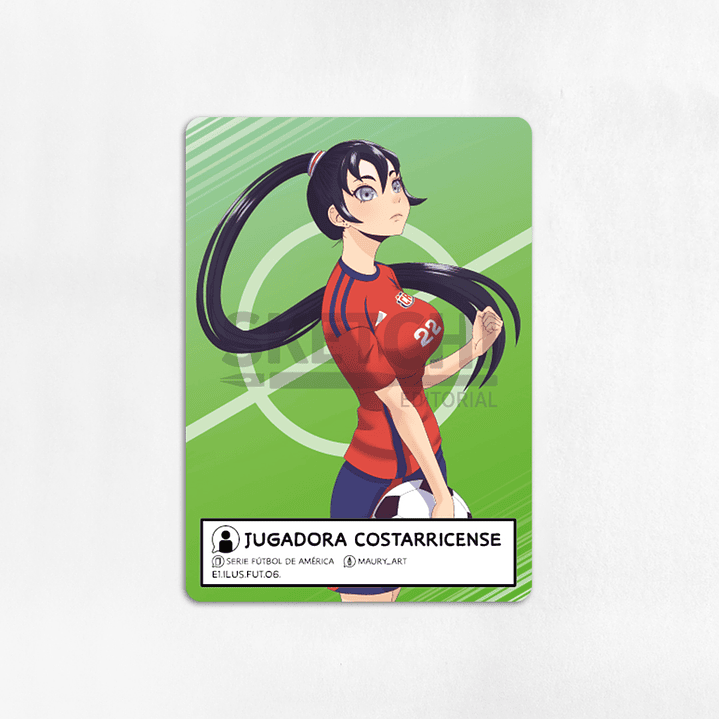 Carta Ilustrada - Jugadora costarricense 1