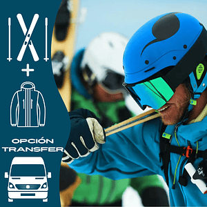 Equipo Standard de Ski o Snowboard + Casco + Full Ropa. (Opción de Transporte)