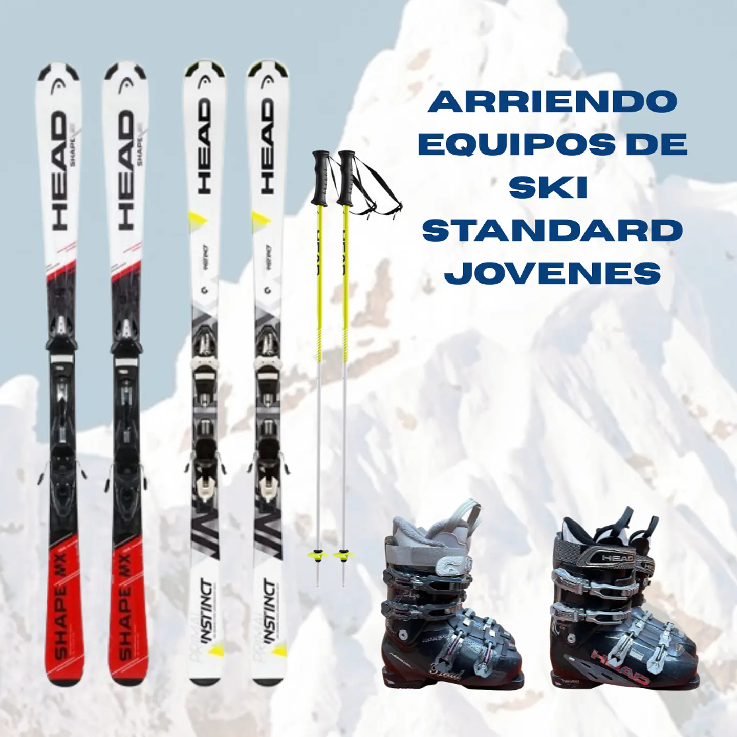 Arriendo de Equipo de Ski Básico Lunes a Jueves (Equipos 2024-2025) 1