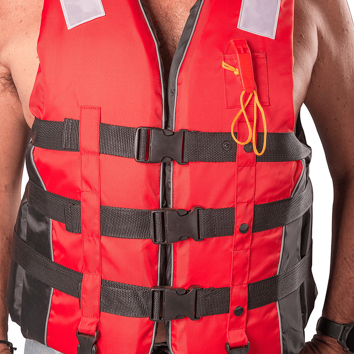 Chaleco Salvavidas Deportivo Certificado Rojo / TALLA M - L 2