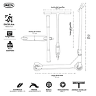 Scooter Freestyle Acrobacia De Salto Blanco Barra 82Cm Bex 5
