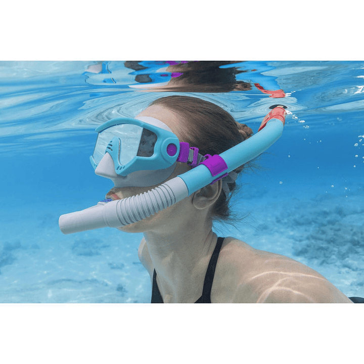 Set Máscara Snorkel Buceo Spark Wave Niños +14 Años 2