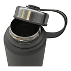 Botella Agua Termica Acero Inox. Gris 900ML 2