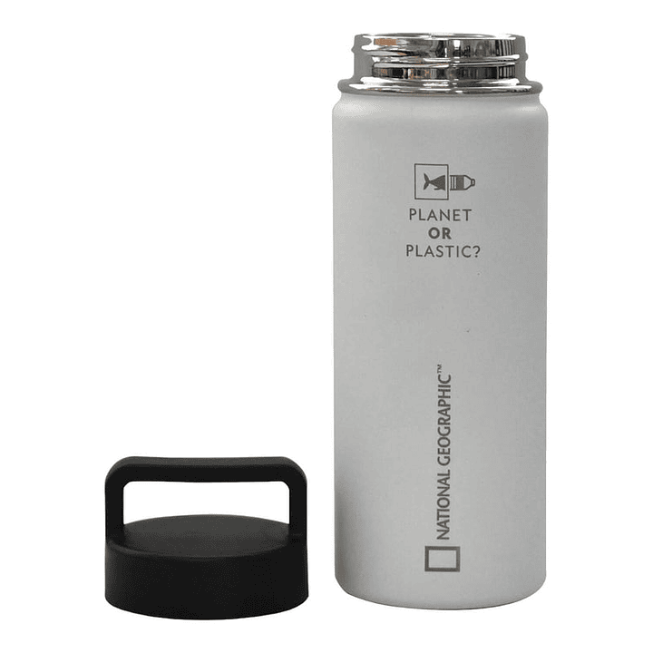 Botella Agua Termica Acero Inox. Blanco 500ML 2