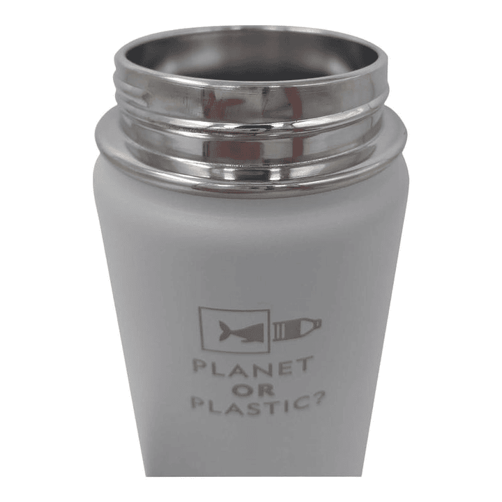 Botella Agua Termica Acero Inox. Gris 500ML 3