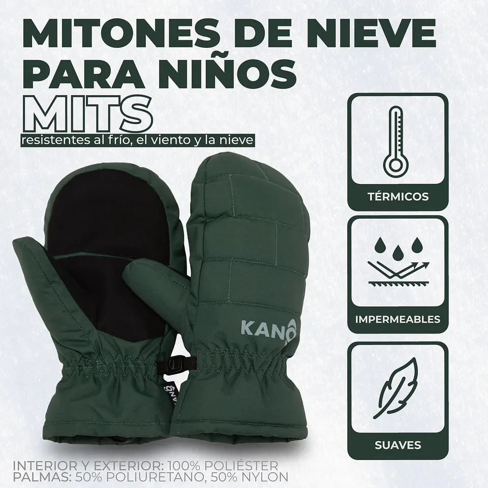 Guantes de Nieve Mitones para Niños 3