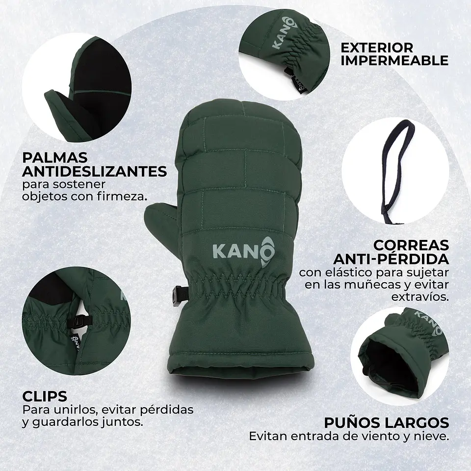 Guantes de Nieve Mitones para Niños 4