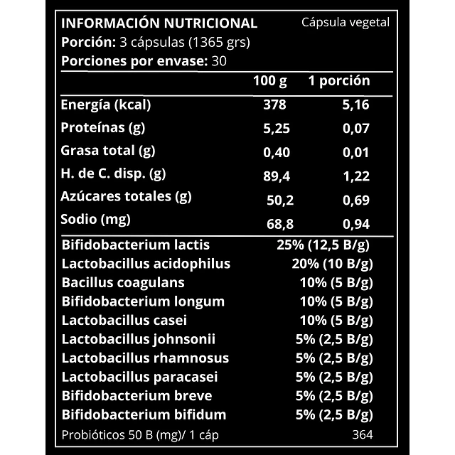 Probióticos 50 billones 11 cepas 90 cápsulas 