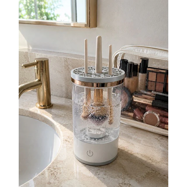 Limpiador eléctrico de brochas de maquillaje
