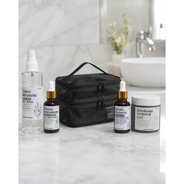 Cosmetiquero neceser doble compartimento