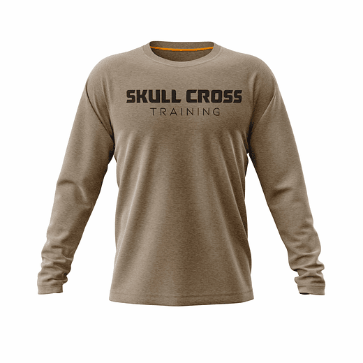 Polera Manga larga color café Skull Cross