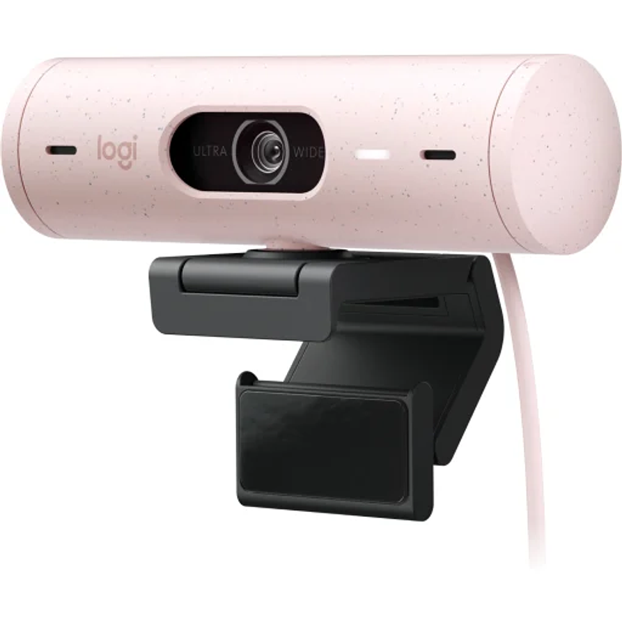 Cámara Web Logitech Brio 500, Full HD 1080p, Micrófono Integrado, USB-C, Rosa 4