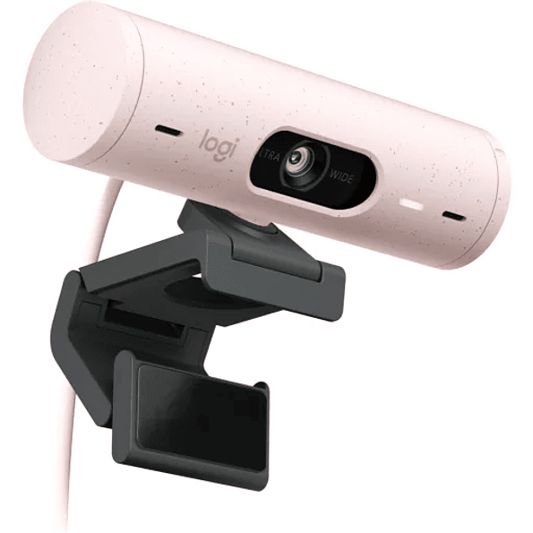 Cámara Web Logitech Brio 500, Full HD 1080p, Micrófono Integrado, USB-C, Rosa 5