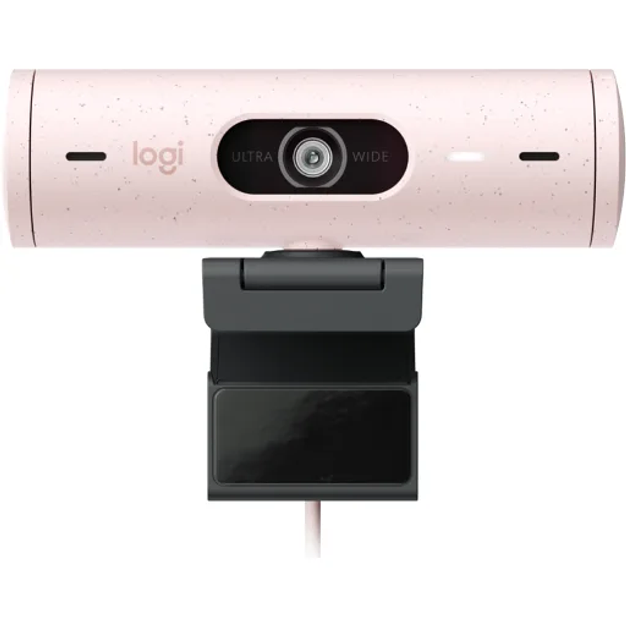 Cámara Web Logitech Brio 500, Full HD 1080p, Micrófono Integrado, USB-C, Rosa 1