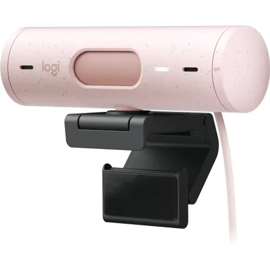 Cámara Web Logitech Brio 500, Full HD 1080p, Micrófono Integrado, USB-C, Rosa 2