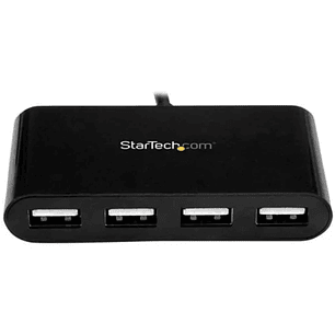 HUB StarTech Conector USB-C a 4 Port USB A 2.0 color Negro
