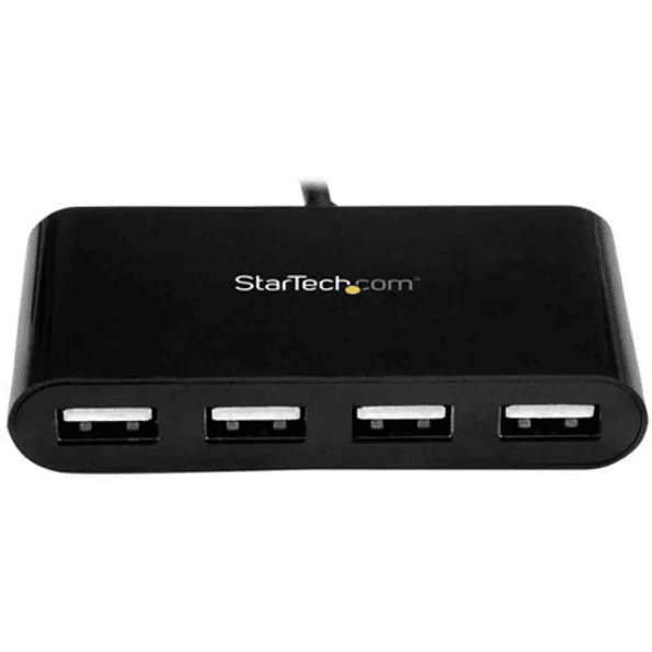 HUB StarTech Conector USB-C a 4 Port USB A 2.0 color Negro 1