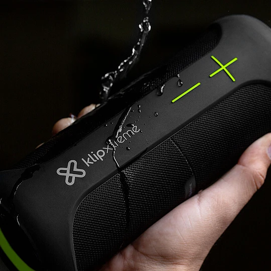 Parlante Portátil Klip Xtreme Vibe360, Wireless Bluetooth, IPX7 Waterproof, Black/Green 2