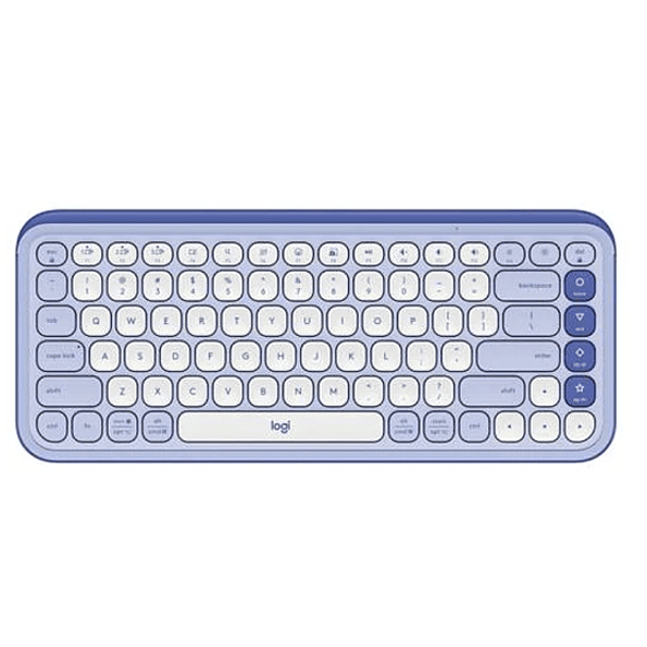 Kit Teclado y Mouse Inalámbricos Logitech POP Icon Combo - Lila y Blanco - Español 1