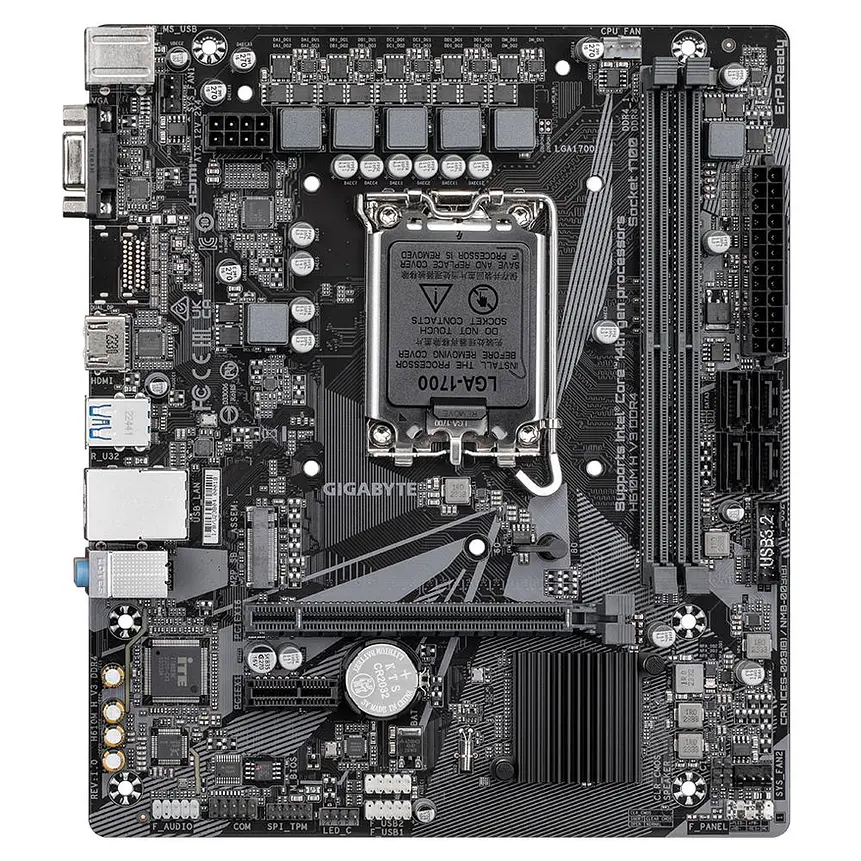 Placa Madre Gigabyte H610M H V3 DDR4 - Micro ATX, Soporte Intel 12ª/13ª/14ª Gen 2
