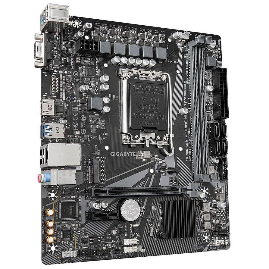 Placa Madre Gigabyte H610M H V3 DDR4 - Micro ATX, Soporte Intel 12ª/13ª/14ª Gen 3