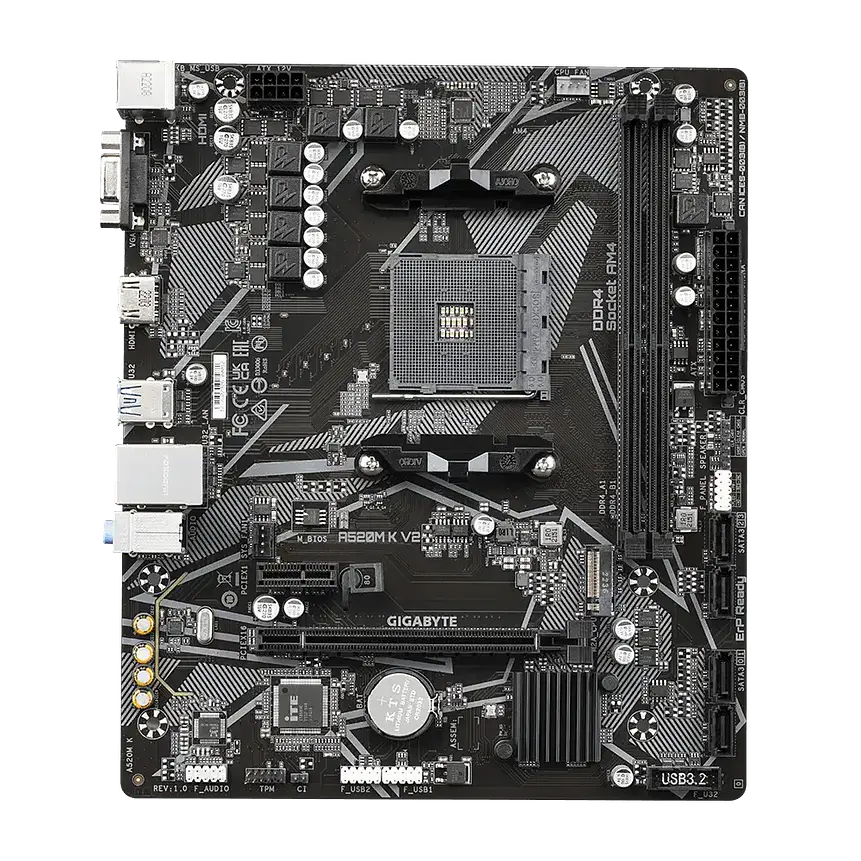 Placa Madre Gigabyte A520M K V2, AM4, DDR4, HDMI, M.2, Micro-ATX 2