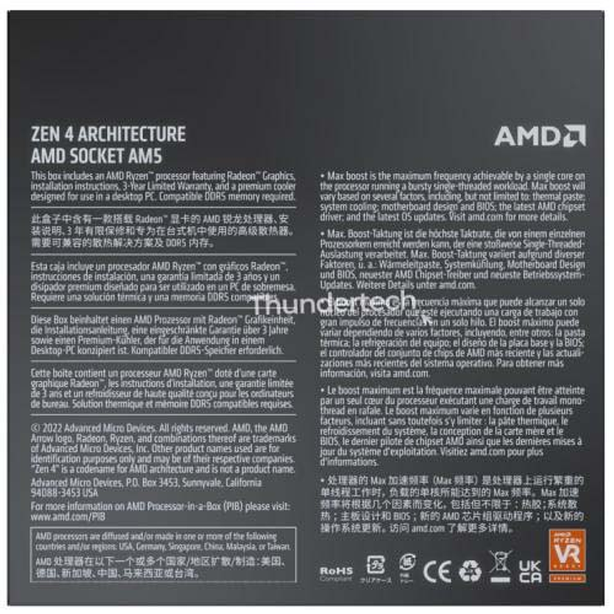 AMD Ryzen 5 7600 – 6 Núcleos, Radeon, AM5 4