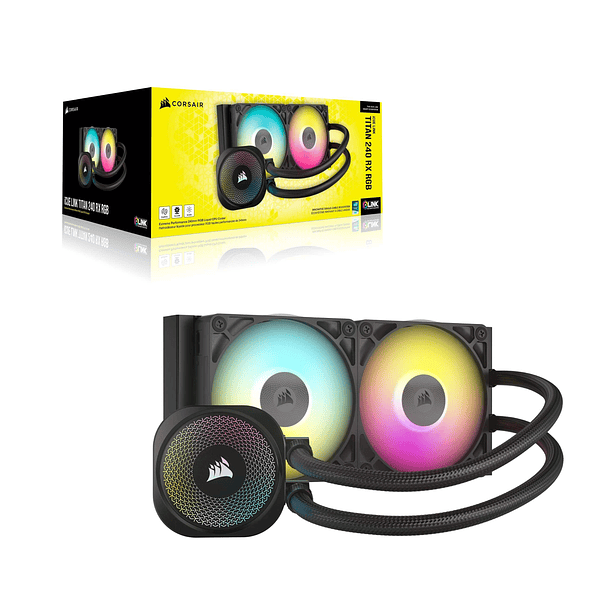 Water Cooler Corsair iCUE LINK TITAN 240 RX RGB Negro 1