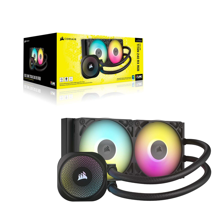 Water Cooler Corsair iCUE LINK TITAN 240 RX RGB Negro 1