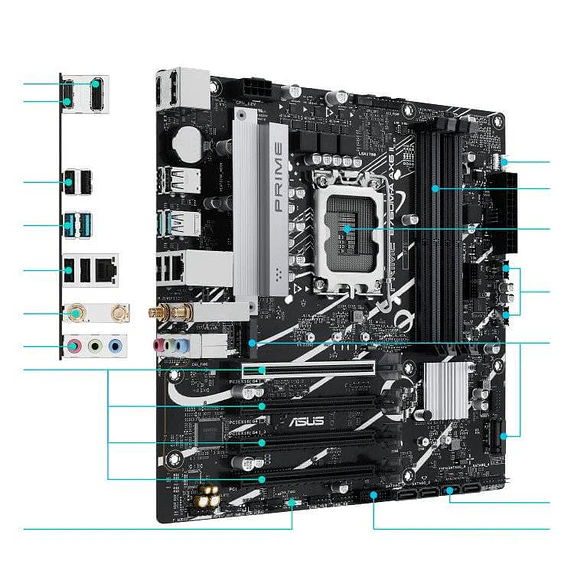 Placa Madre ASUS PRIME B760M-A AX6 II DDR5 Wi-Fi 6 Micro-ATX 3