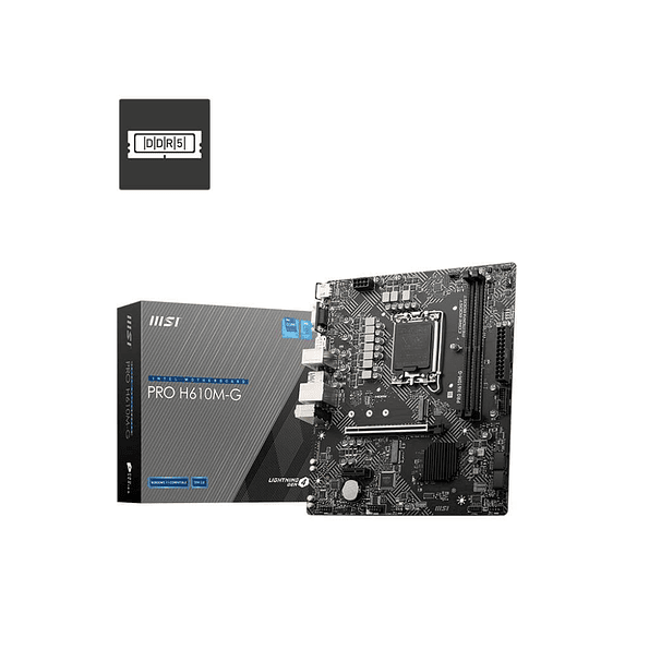 Placa Madre MSI PRO H610M-G DDR5 LGA1700 Micro-ATX HDMI/M.2 1