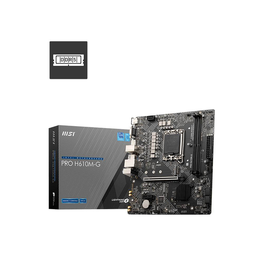 Placa Madre MSI PRO H610M-G DDR5 LGA1700 Micro-ATX HDMI/M.2 1