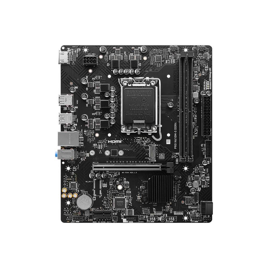 Placa Madre MSI PRO H610M-S DDR4 | Soporte Intel 12ª-14ª Gen, M.2, HDMI, Micro-ATX 2