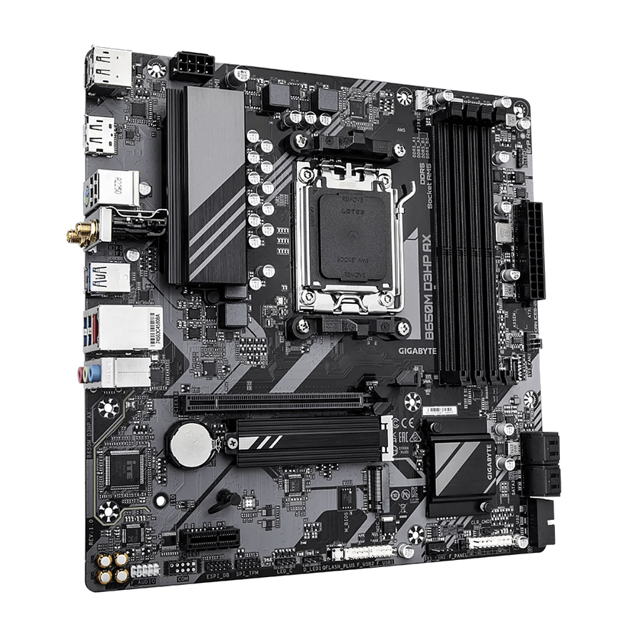 Placa Madre Gigabyte B650M D3HP AX AMD AM5 DDR5 Wi-Fi 6E | Alto Rendimiento y Conectividad Avanzada 3