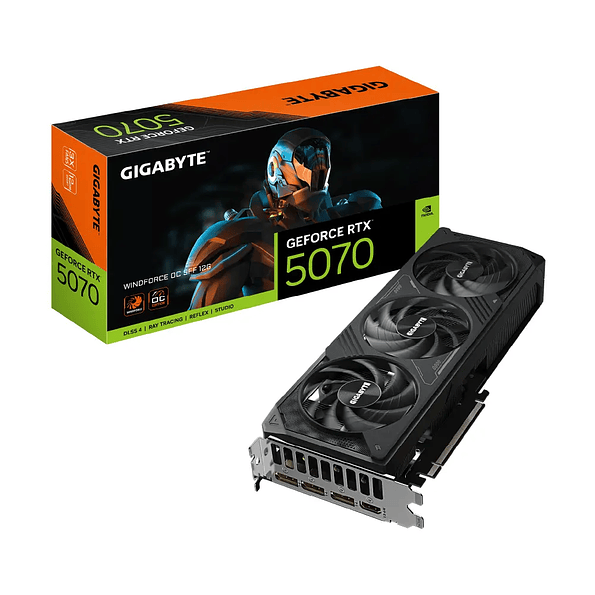 Tarjeta de Video RTX 5070 Gigabyte WINDFORCE OC SFF 12GB GDDR7 1