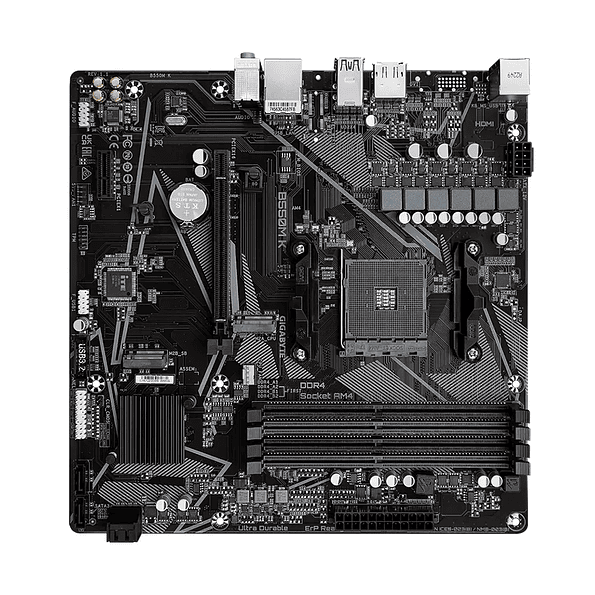 Placa Madre Gigabyte B550M K AMD AM4 PCIe 4.0 Micro-ATX DDR4 M.2 HDMI 4