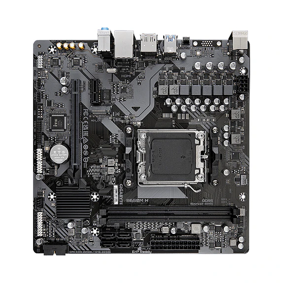 Placa Madre Gigabyte B650M H AM5 DDR5 mATX para Ryzen Serie 7000/8000 4