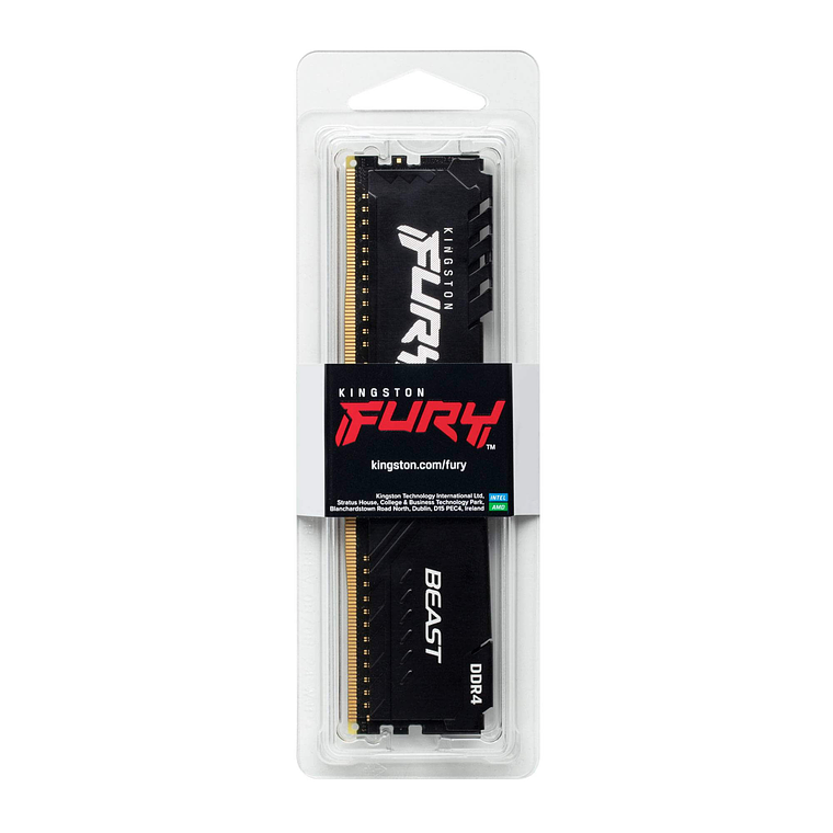 Memoria RAM Kingston Fury Beast 8GB DDR4 3600MHz CL17 DIMM 3