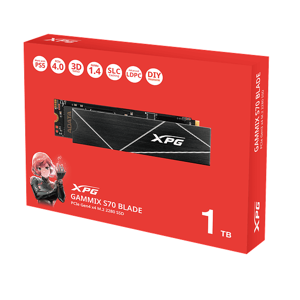 SSD XPG GAMMIX S70 BLADE 1TB M.2 PCIe 4.0 7400MB/s 4