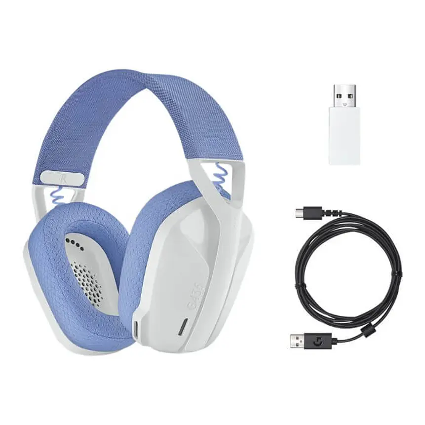 Audífonos Gamer Logitech G435 LIGHTSPEED Blanco con Bluetooth y USB 3