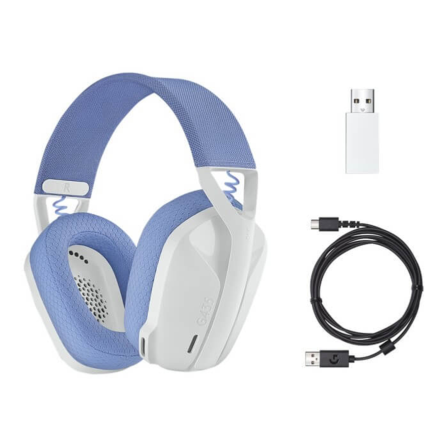 Audífonos Gamer Logitech G435 LIGHTSPEED Blanco con Bluetooth y USB 3