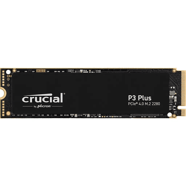 SSD M.2 NVMe Crucial P3 Plus 1TB PCIe 4.0 Hasta 5000MB/s 