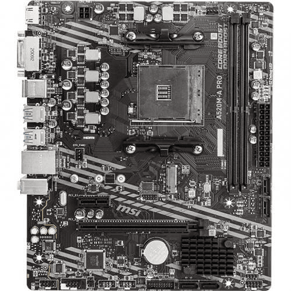 Placa Madre MSI A520M-A PRO | Socket AM4, DDR4, M.2, Micro-ATX 2