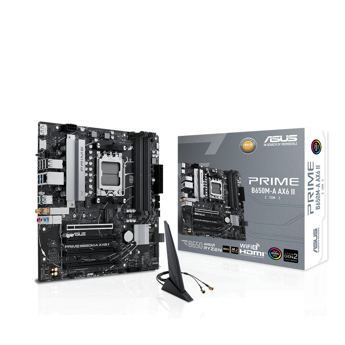 Placa Madre ASUS PRIME B650M-A AX6 II-CSM DDR5 AM5 WiFi6 1