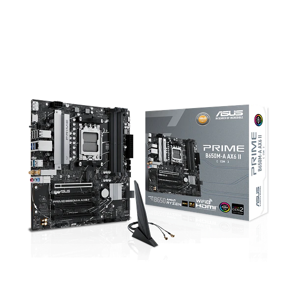 Placa Madre ASUS PRIME B650M-A AX6 II-CSM DDR5 AM5 WiFi6 1