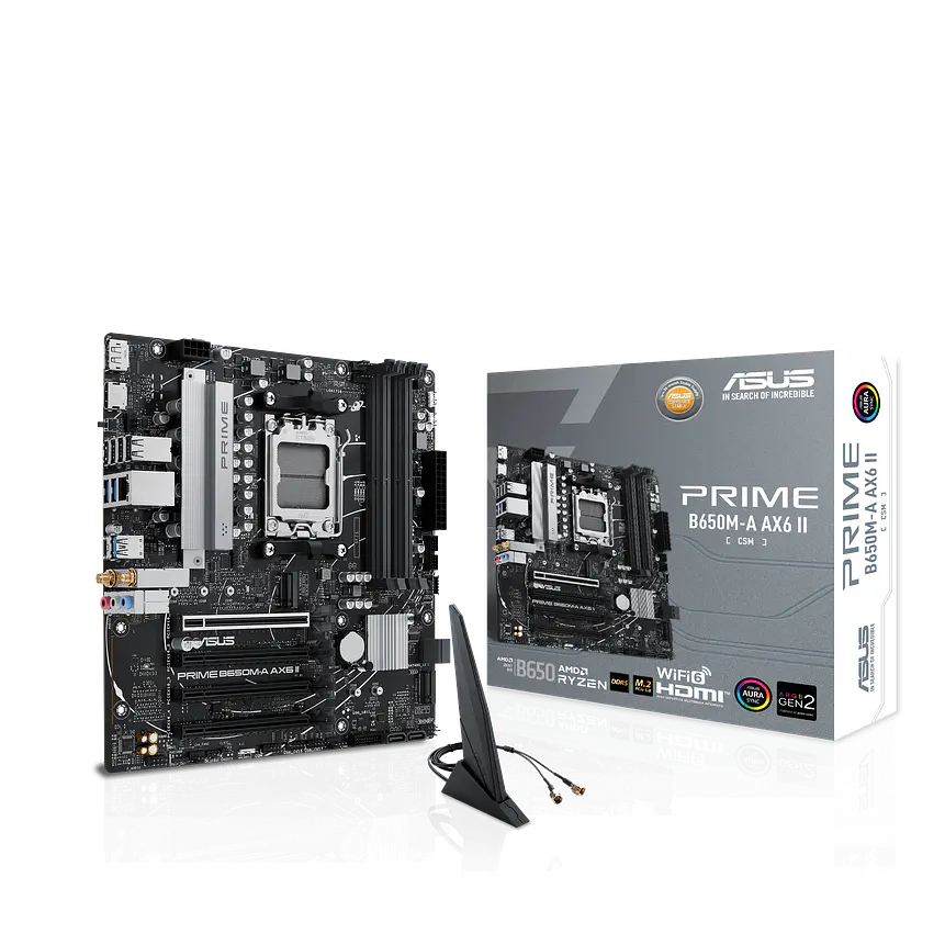Placa Madre ASUS PRIME B650M-A AX6 II-CSM DDR5 AM5 WiFi6 1