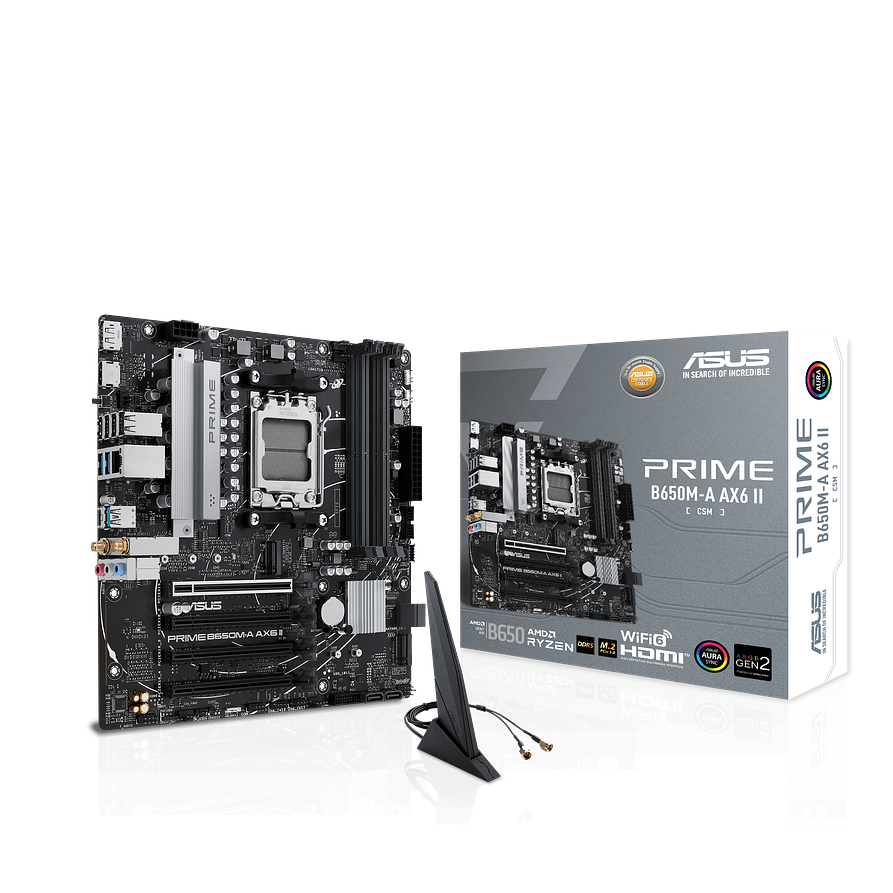 Placa Madre ASUS PRIME B650M-A AX6 II-CSM DDR5 AM5 WiFi6 1