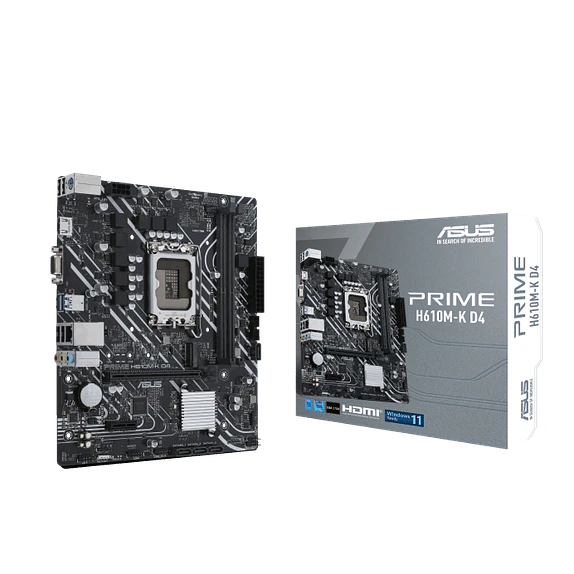 Placa Madre Asus PRIME H610M-K D4 | Intel LGA1700, DDR4, MicroATX 1